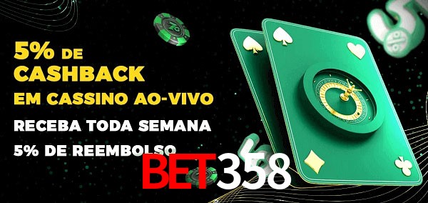 Promoções do cassino ao Vivo bet358